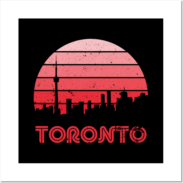 Retro Sunset Toronto Wall Art by rojakdesigns
